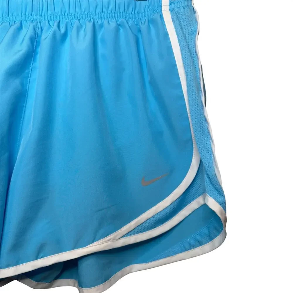 Nike Tempo Dri-FIT Blue Running Shorts White Trim Athletic Size Large Minimalist